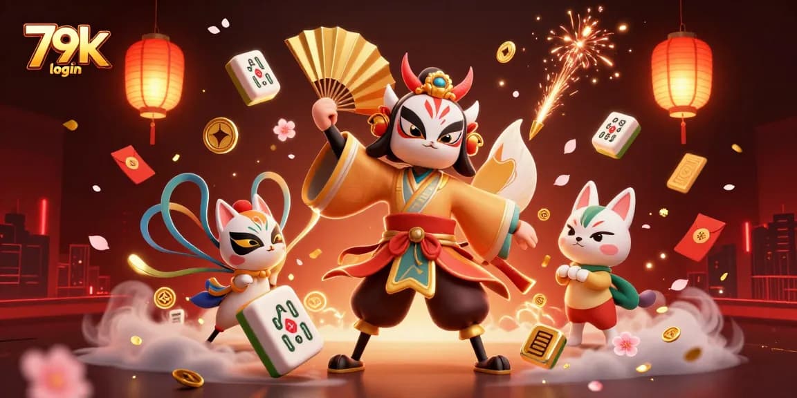 Experience thrilling gameplay with 79k login as kabuki characters showcase casino elements.