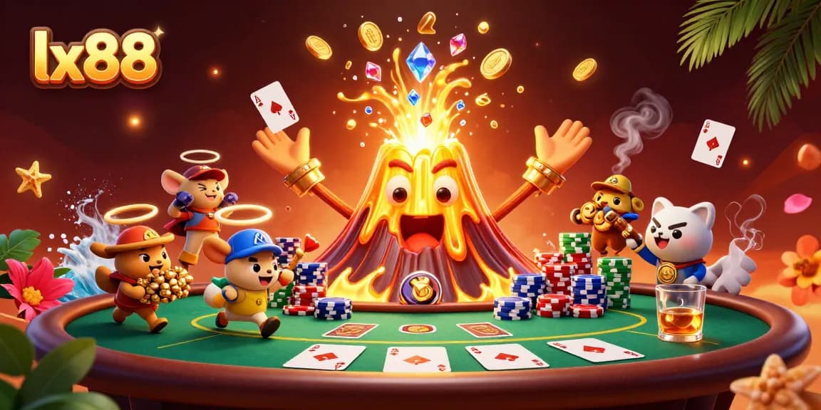 Experience thrilling gameplay at lx88, where a golden volcano erupts treasures and excitement!
