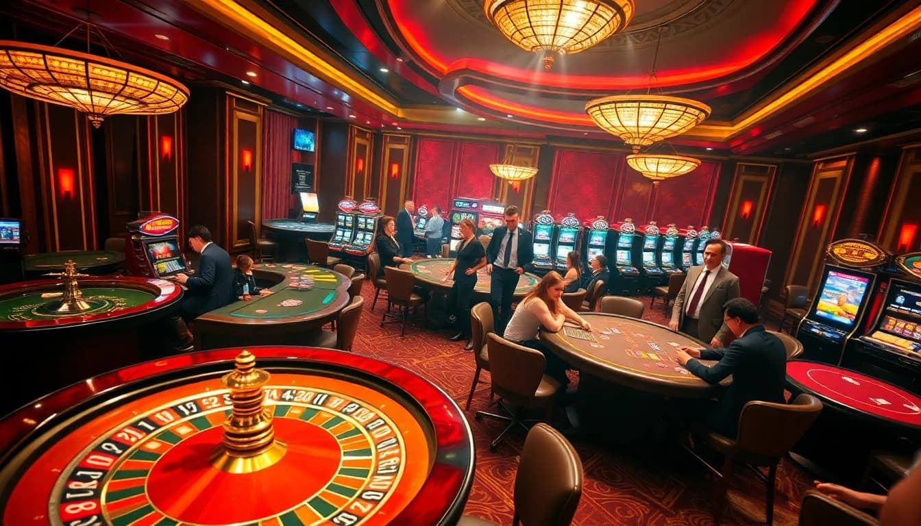 Experience the excitement of rik vip at a luxurious casino featuring engaging roulette and poker games.