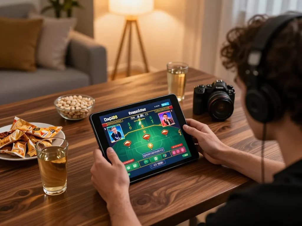 daga88 trực tiếp gameplay on tablet with player engaged in online excitement