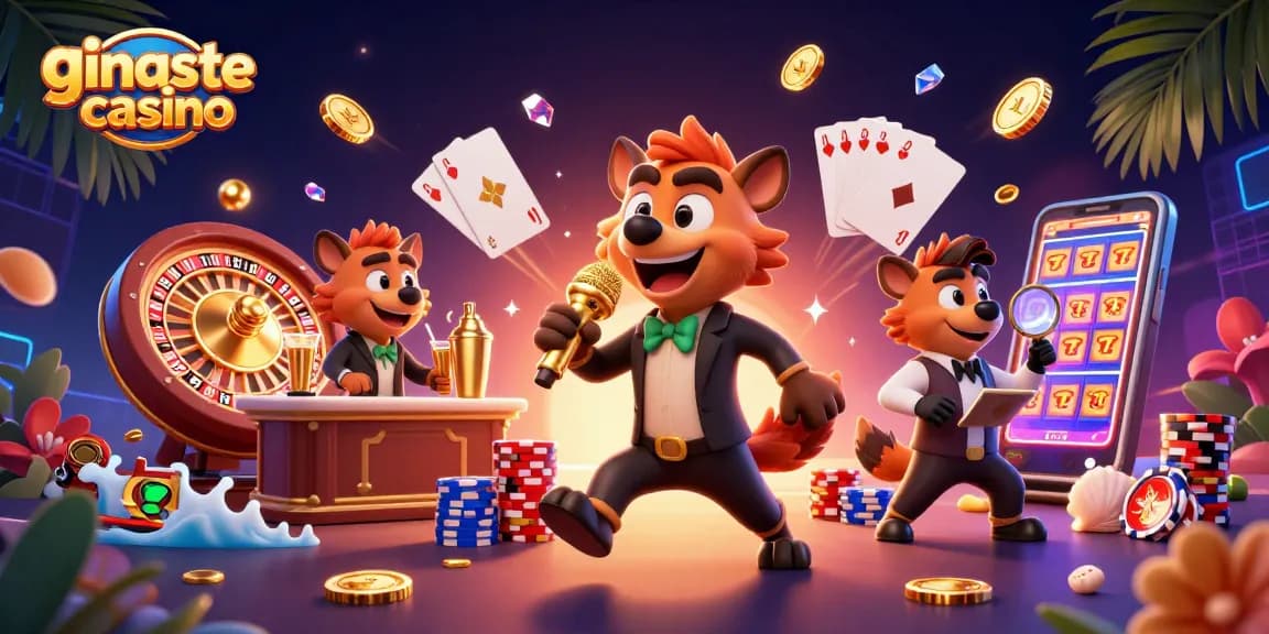 Experience the vibrant ginaste casino atmosphere with lively hyenas running a comedy club scene.