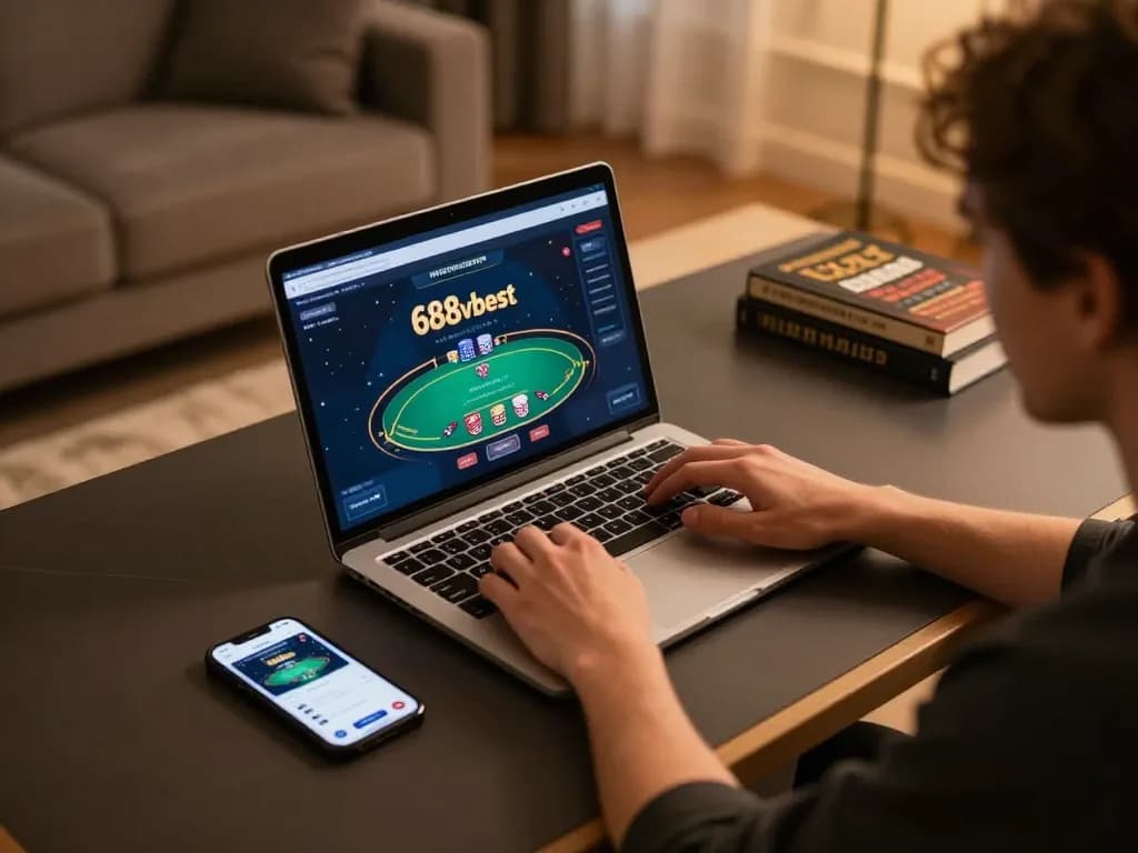 Play exciting online poker at 688vbest with a professional gaming setup