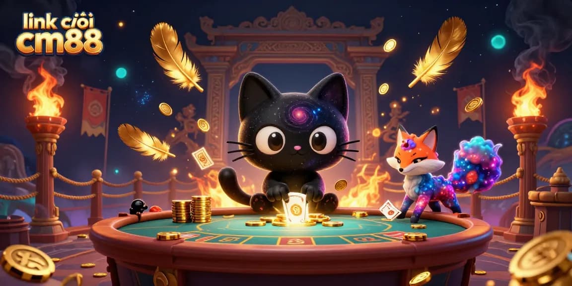 Engage with the exciting link vào cm88 at a cosmic casino dominated by a black hole cat.