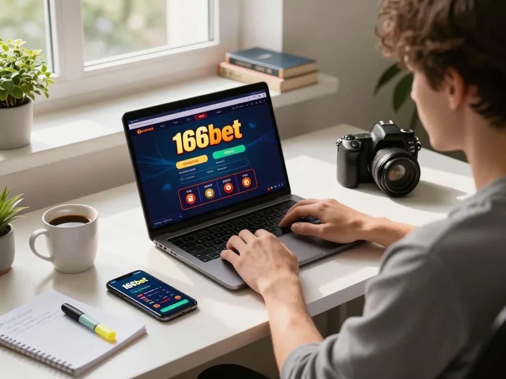 Participando de jogos online na 166bet a partir de uma confortável configuração de escritório em casa, demonstrando uma estratégia cuidadosa.