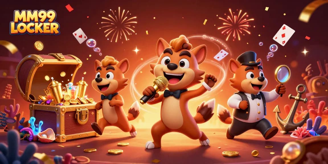 Experience the thrills of MM99 LOCKER with hyenas in a vibrant comedy casino scene.