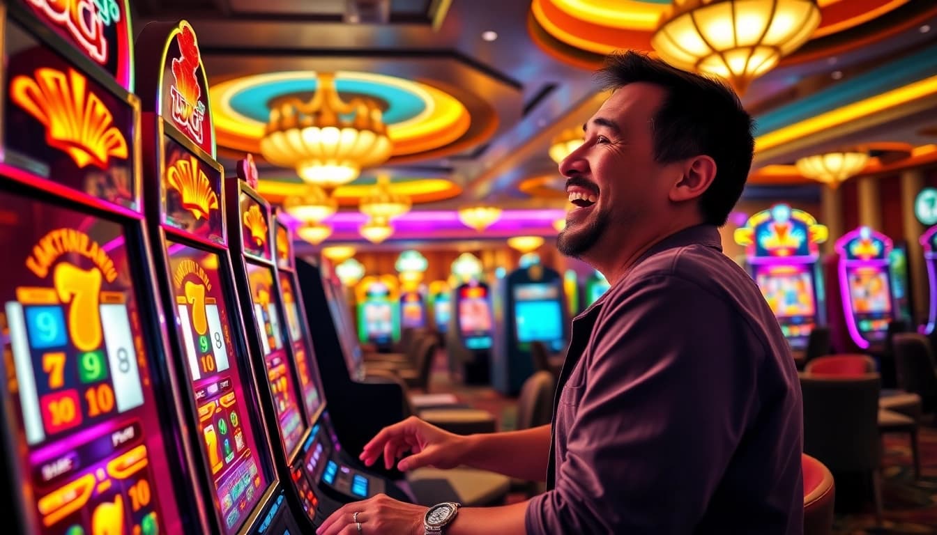 Menangkan slot gacor sambil bermain mesin slot yang berwarna-warni di kasino yang megah.