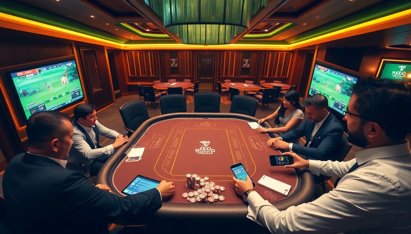 Experience the thrill of KEO NHACAI with sophisticated sports betting visuals highlighting luxury.