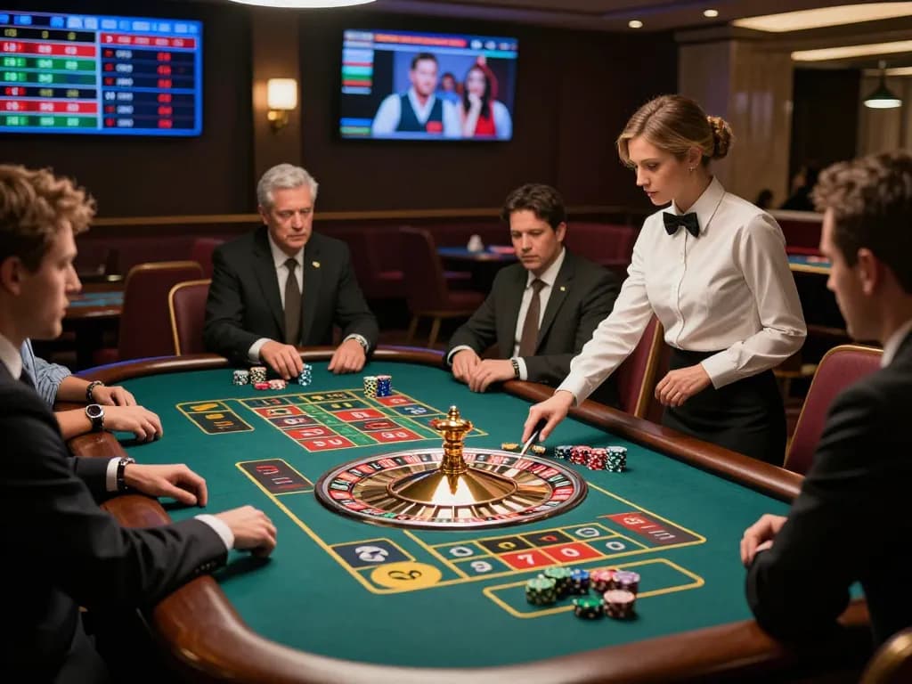 Strategic players engaging in a thrilling roulette game at 688v casino