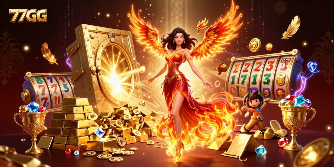 Experience the thrill of 77GG as you win big with stunning casino graphics and vibrant game elements.