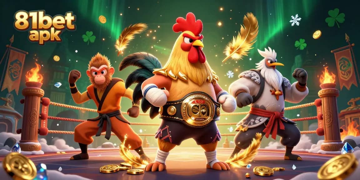 Experience thrilling gameplay with 81bet apk as cartoon characters engage in a vibrant casino scene.