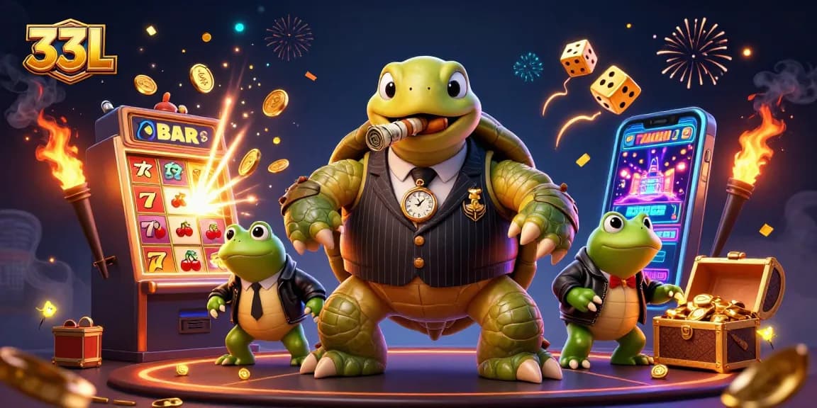 Engage in exciting casino adventures with 33L's massive jackpot slot games and vibrant characters.