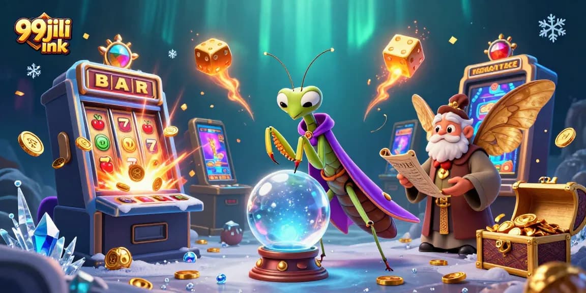 Experience thrilling gameplay with 99jili ink, showcasing exciting slots and colorful casino elements in a magical scene.