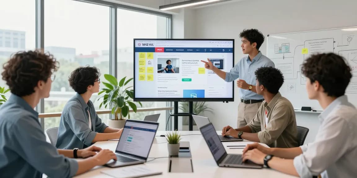 Diverse professionals collaborating in an innovative workspace, showcasing the WPS Official Website interface.