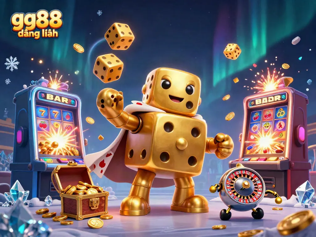 Engage with the gg88 đăng nhập experience featuring dynamic golden dice and lively casino elements.