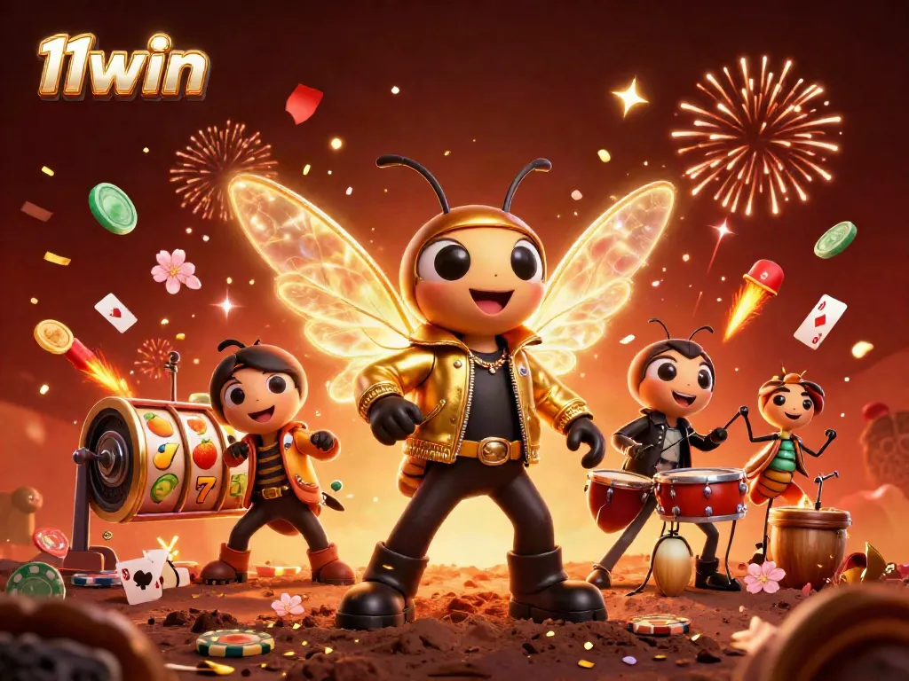 Experience the excitement of 11win's casino world with vibrant characters and dynamic game elements.