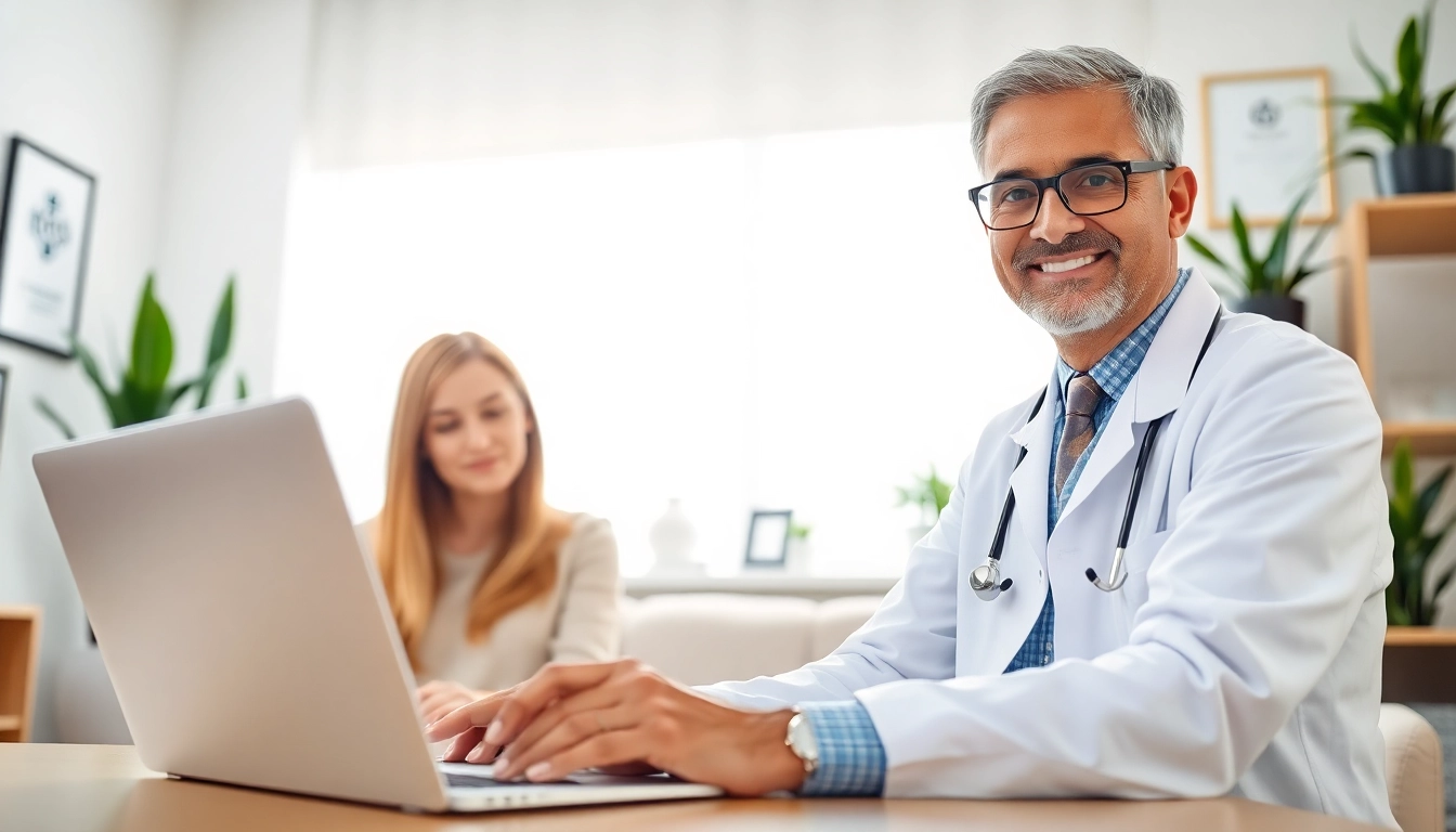 Experience online doctor consultation flat fee in a warm and professional setting.