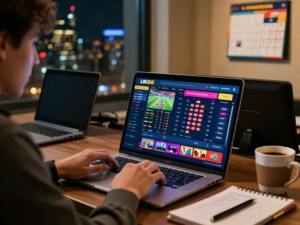 Engaging online betting experience at https://uk88win.org/ with vibrant odds and casino graphics.