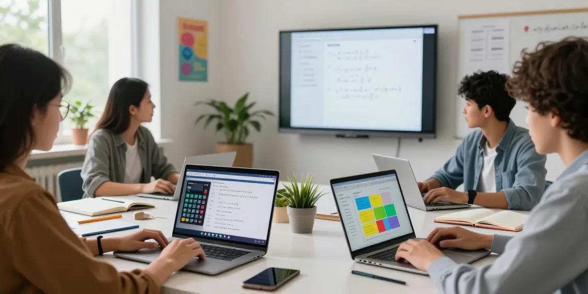 Estudantes usando calculadora científica online em aula virtual.