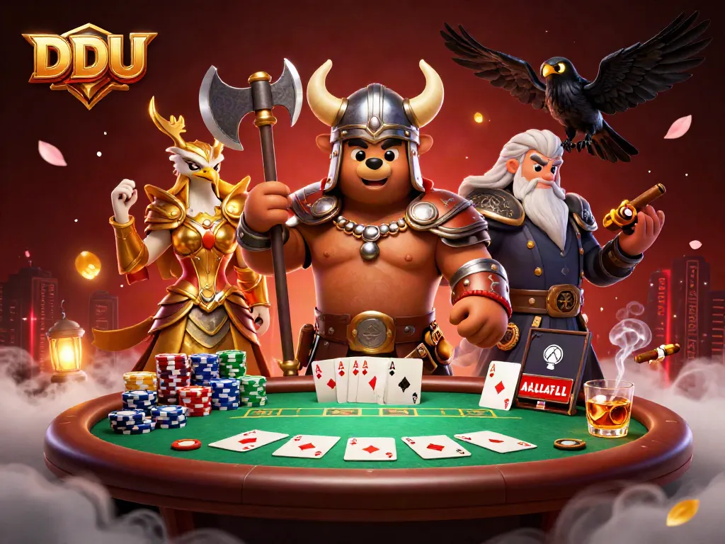 Engage in the thrilling world of DDUU with Viking themes and poker excitement.