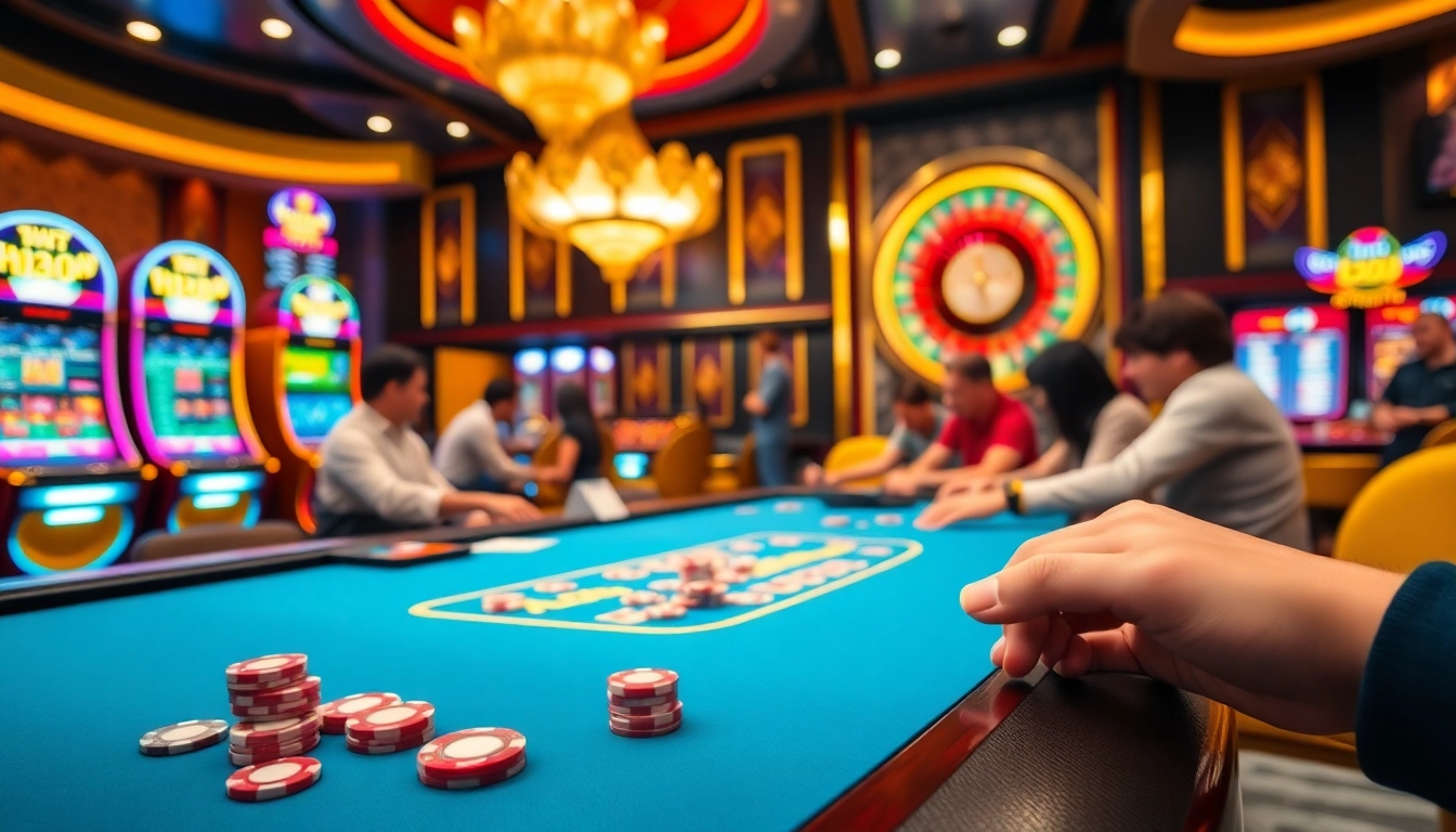 Experience exhilarating gaming action and the hb88 link in a luxurious casino environment.