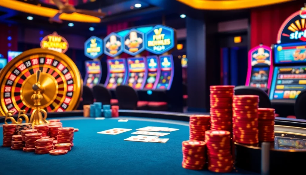 Experimente a emoção da 59A com jogabilidade profissional de pôquer em uma mesa de cassino luxuosa, com fichas e cartas vibrantes.