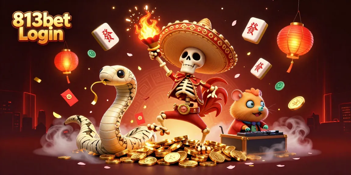 Realize apostas emocionantes com 813bet Login em uma ilustração vibrante de cassino.